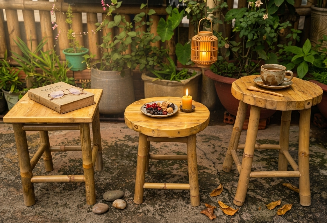 New bamboo table and chair set